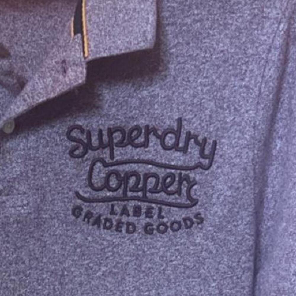 Superdry Copper Label polo shirt in purple size M shirts
